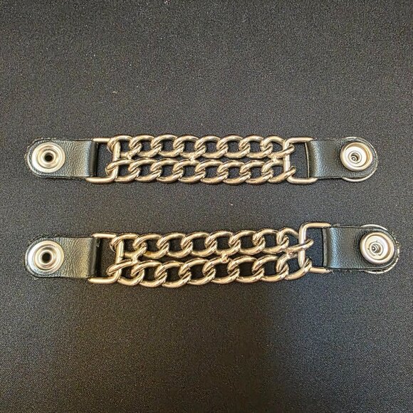 Vtg Indian Head Nickel Chain Biker Vest Extender Set Of 2 1937 - Picture 3 of 4